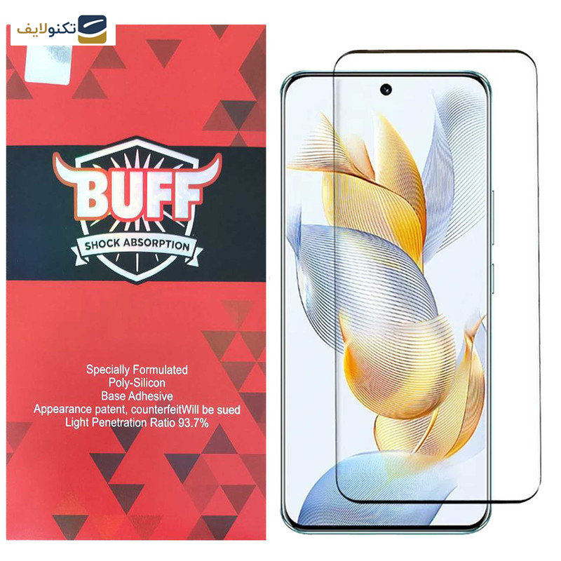محافظ صفحه نمایش بوف مدل FullGlue-Max مناسب برای گوشی موبایل آنر 90 / 90 Pro - Buff FullGlue-Max Glass Screen Protector For Honor 90 Pro / Honor 90